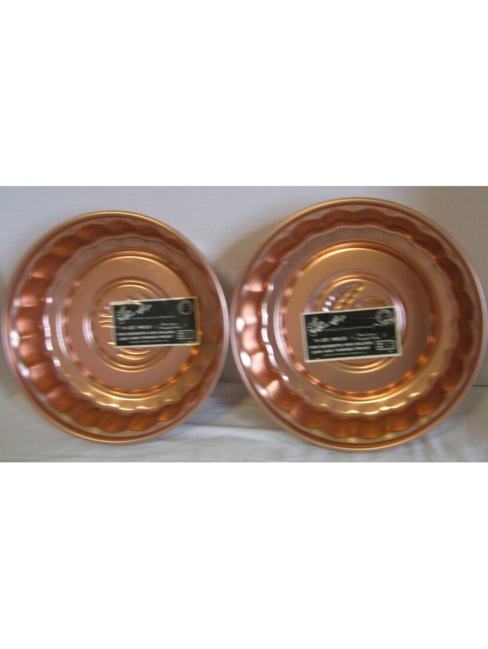 Vintage Copper Color Tin Jell-O Gelatin Molds Set of 2